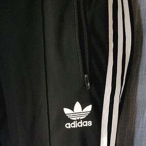 ADIDAS Originals Polyester Track Pants Womens S Retro